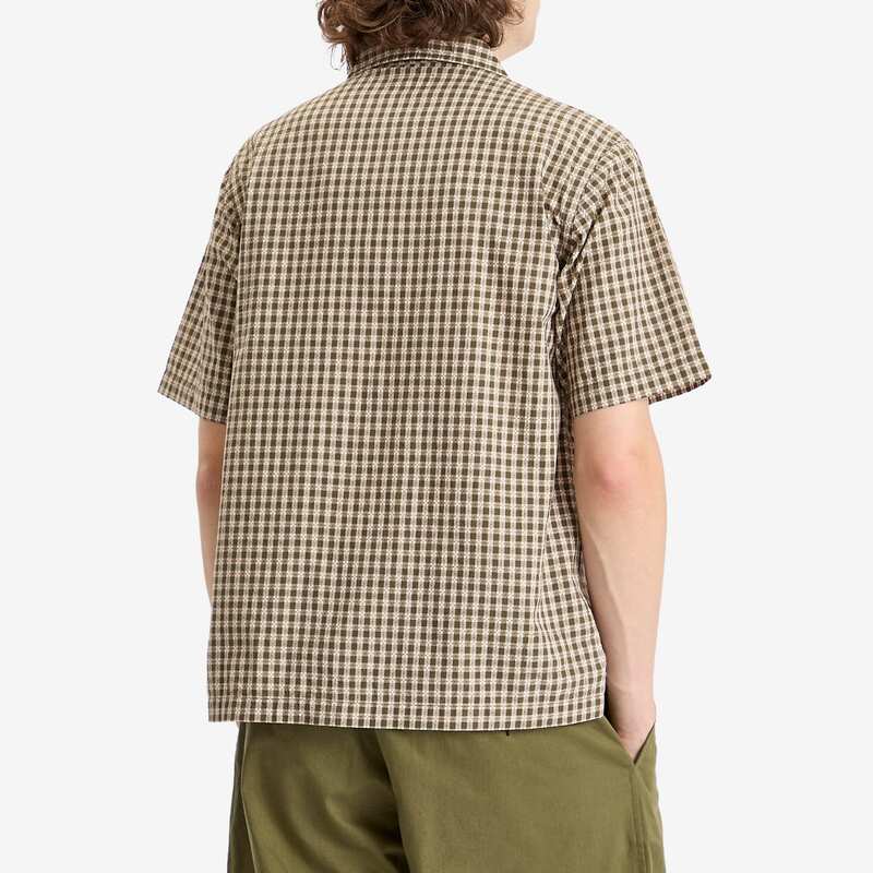 【送料無料】 ユニバーサルワークス メンズ シャツ トップス Universal Works Dobby Check Road Shirt Olive