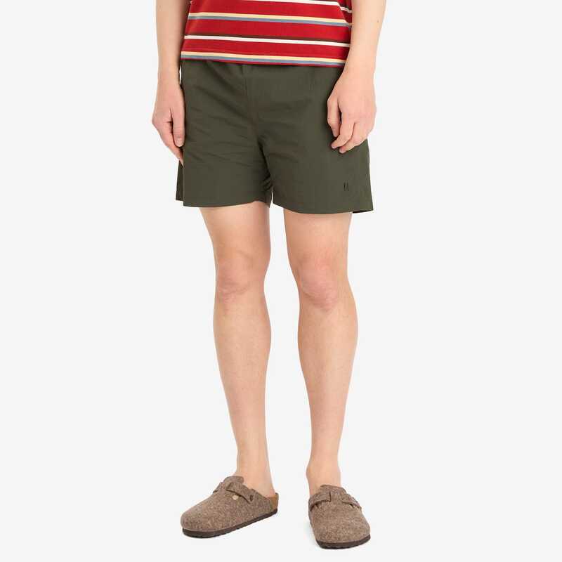 【送料無料】 ノースプロジェクト メンズ ハーフパンツ・ショーツ 水着 Norse Projects Hauge Recycled Nylon Swim Shorts Black Olive