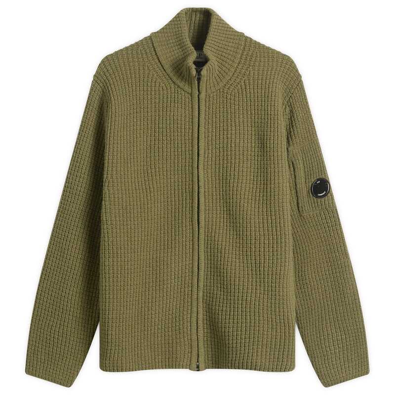 【送料無料】 シーピーカンパニー メンズ カーディガン アウター C.P. Company Lambswool Zip Cardigan Capers