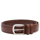 【送料無料】 アンダーソンズ メンズ ベルト アクセサリー Anderson's Narrow Stitch Trimmed Leather Belt Brow...