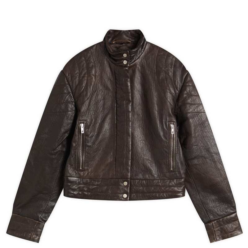 リプレゼント レディース アウター ジャケット・ブルゾン レザー Represent Drive Leather Jacket Dark Chocolate チョコレート