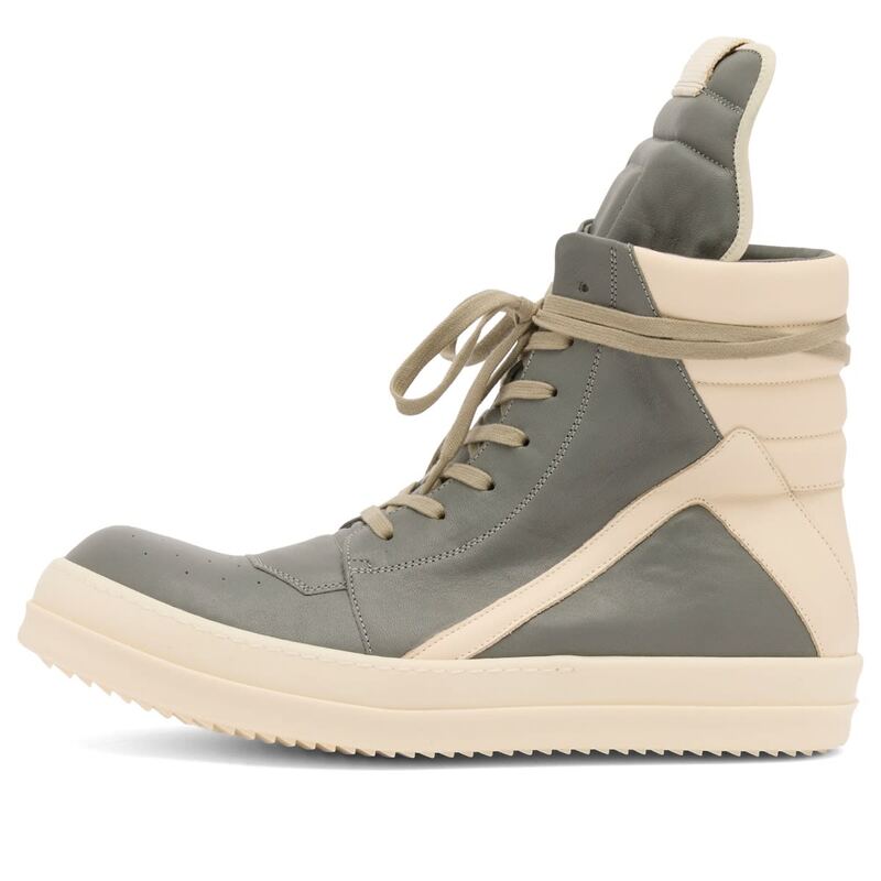リックオウエンス メンズ シューズ スニーカー レザー Rick Owens Leather Geobasket Sneakers Washed Indigo/...