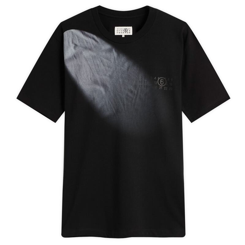 マルタンマルジェラ メンズ トップス Tシャツ コットン MM6 Maison Margiela Light Beam Cotton T-Shirt Black ブラック(4)