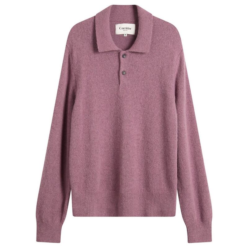 コリドー メンズ トップス ポロシャツ Corridor Brushed Alpaca Polo Plum プラム