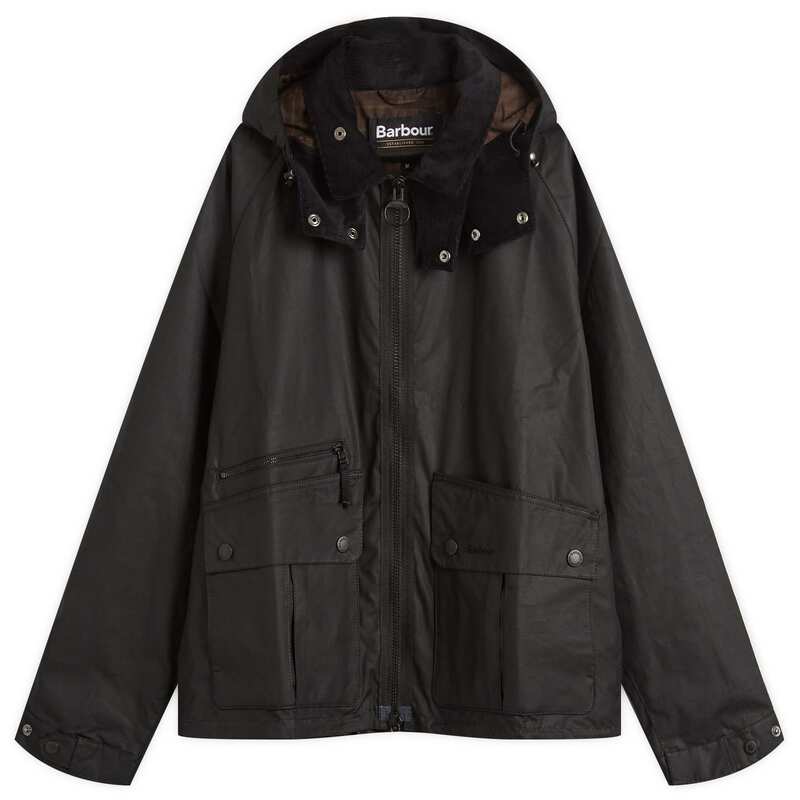 バブアー メンズ アウター ジャケット・ブルゾン Barboure-Engineered Bardon Spey Wax Jacket Black ブラック
