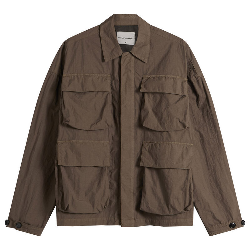 エムケーアイ メンズ トップス シャツ MKI Garment Dye Box Overshirt Deep Khaki カーキ