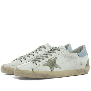 ゴールデン グース メンズ スニーカー シューズ Golden Goose Super-Star Leather Sneaker White, Ice & Powder Blue