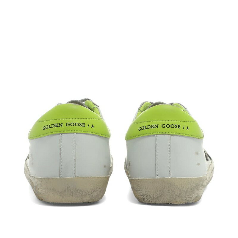 ゴールデン グース メンズ スニーカー シューズ Golden Goose Super-Star Leather Sneaker White, Ice & Lime Green