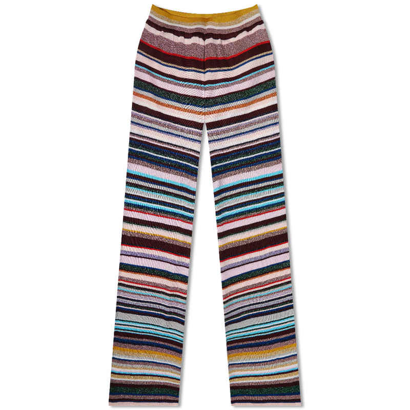 ミッソーニ レディース カジュアルパンツ ボトムス Missoni Wide Leg Stripe Knitted Trouser Multi