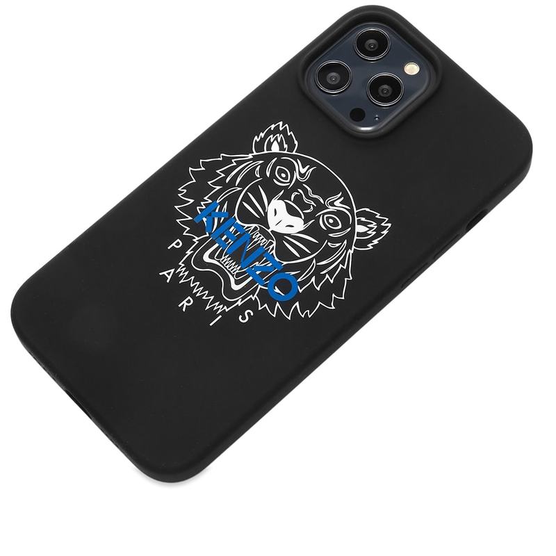 ケンゾー メンズ PC・モバイルギア アクセサリー Kenzo iPhone 13 Max Tiger Silicone Case Black