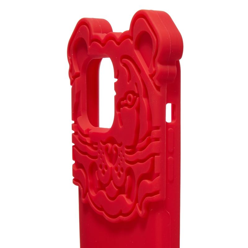 ケンゾー メンズ PC・モバイルギア アクセサリー Kenzo CNY iPhone 13 Max Tiger Head Case Medium Red