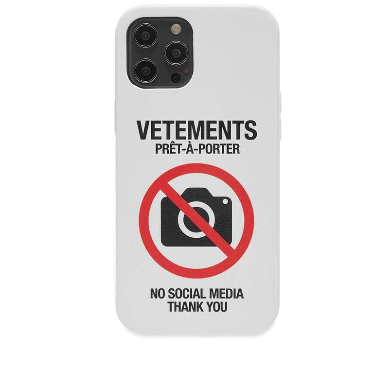 ヴェトモン メンズ PC・モバイルギア アクセサリー VETEMENTS AntiSocial iPhone 12 Pro Max Case White 12 Pro Max