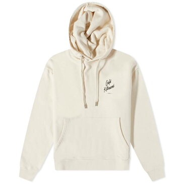 メゾンキツネ メンズ パーカー・スウェット アウター Cafe Kitsune Popover Hoody Latte