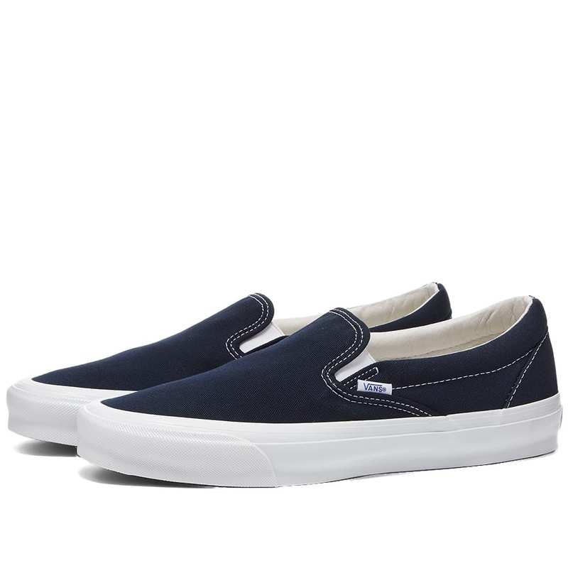 バンズ ボルト メンズ スリッポン・ローファー シューズ Vans Vault Slip On LX Navy