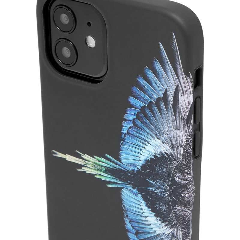 セール安い マルセロバーロン メンズ PC・モバイルギア アクセサリー Marcelo Burlon Wings iPhone 12 Pro Case Black & Light Blue:ReVida 店 新作高評価