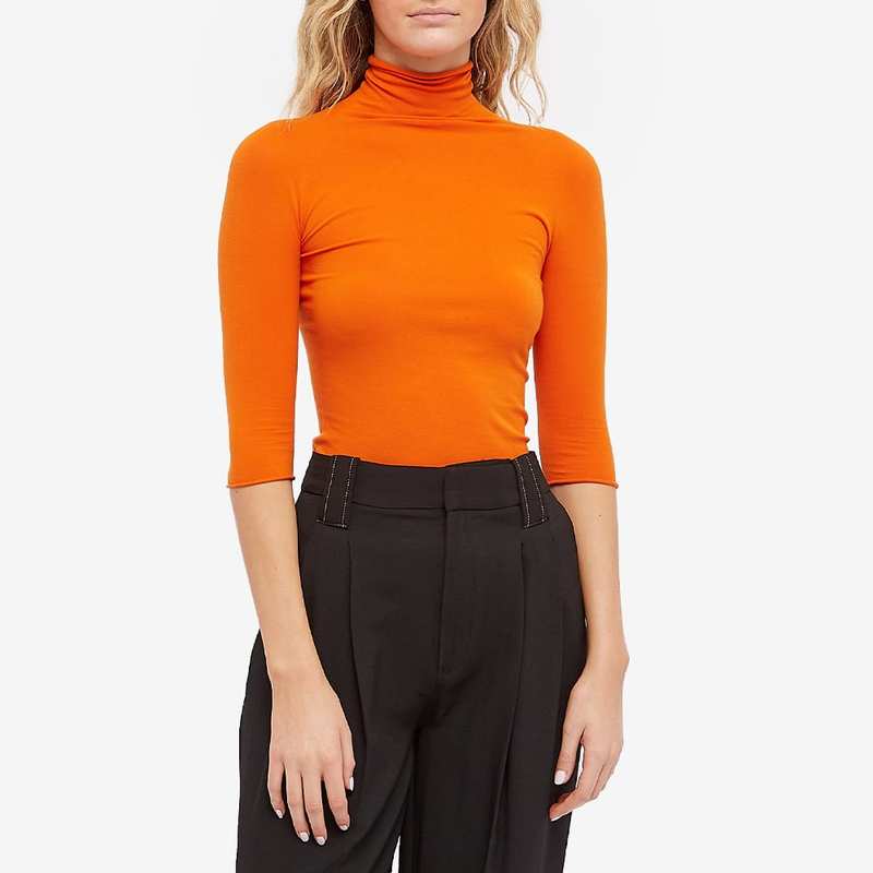 スポーツマックス レディース シャツ トップス Sportmax Laveno Jersey Turtleneck Orange