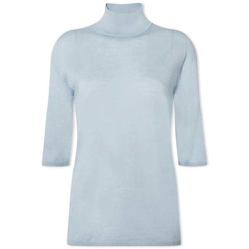 マックスマーラ レディース シャツ トップス Max Mara Vacillo High Neck Top Light Blue