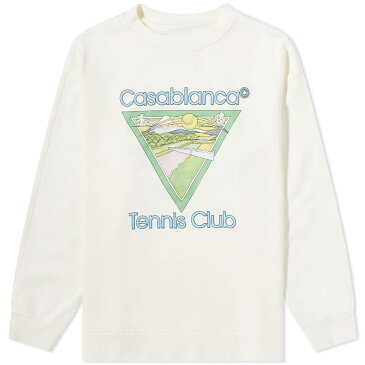 カサブランカ レディース パーカー・スウェット アウター Casablanca Tennis Club Boyfriend Sweat Off White