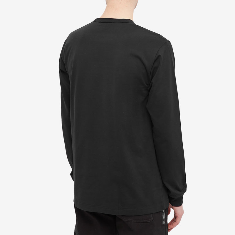 人気人気SALE コム・デ・ギャルソン メンズ Tシャツ トップス Comme des Garcons Homme Long Sleeve Logo Pocket Tee Black：ReVida 店 豊富な低価