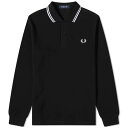 【送料無料】 フレッドペリー メンズ ポロシャツ トップス Fred Perry Long Sleeve Twin Tipped Polo Black