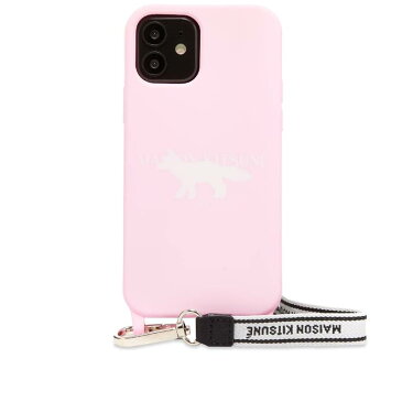 メゾンキツネ メンズ PC・モバイルギア アクセサリー Maison Kitsune Stamp Logo iPhone 12 Case with Strap Light Pink
