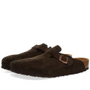 【送料無料】 ビルケンシュトック メンズ サンダル シューズ Birkenstock Boston SFB Mocha Suede