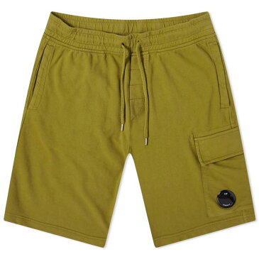 シーピーカンパニー メンズ カジュアルパンツ ボトムス C.P. Company Lens Pocket Cargo Sweat Short Green Moss