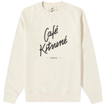 メゾンキツネ メンズ パーカー・スウェット アウター Cafe Kitsune Crew Sweat Latte