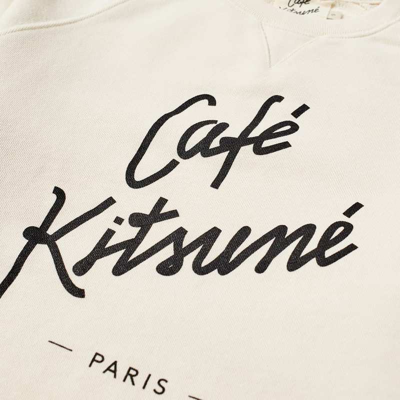 メゾンキツネ メンズ パーカー・スウェット アウター Cafe Kitsune Crew Sweat Latte
