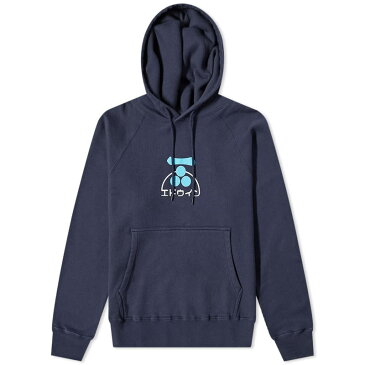 エドウィン メンズ パーカー・スウェット アウター Edwin Mouri II Popover hoody Navy Blazer