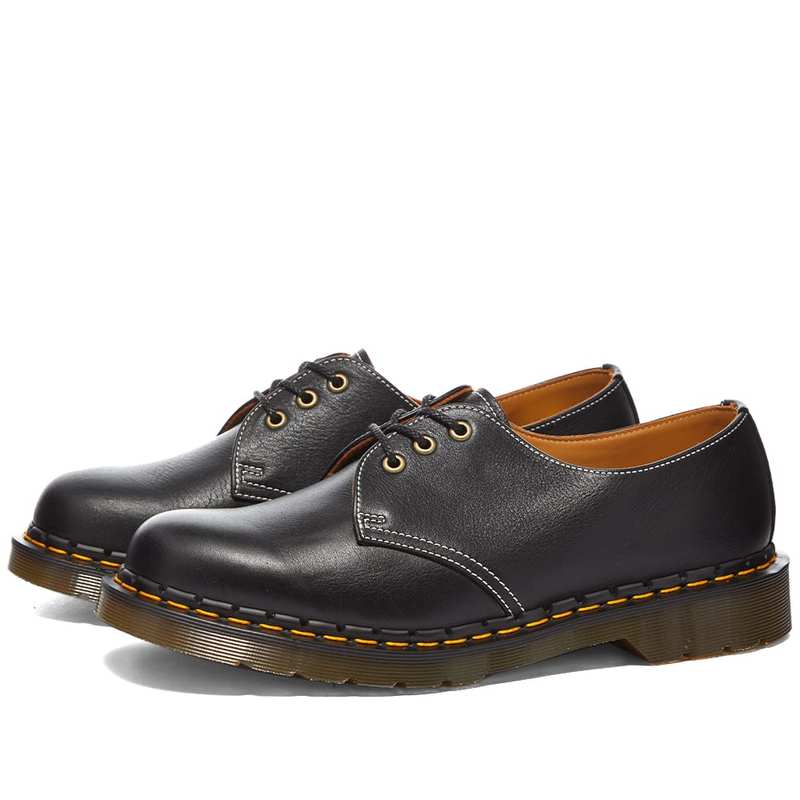 ドクターマーチン メンズ スニーカー シューズ Dr. Martens 1461 WS 3-Eye Shoe - Made In England Black Kudu Classic