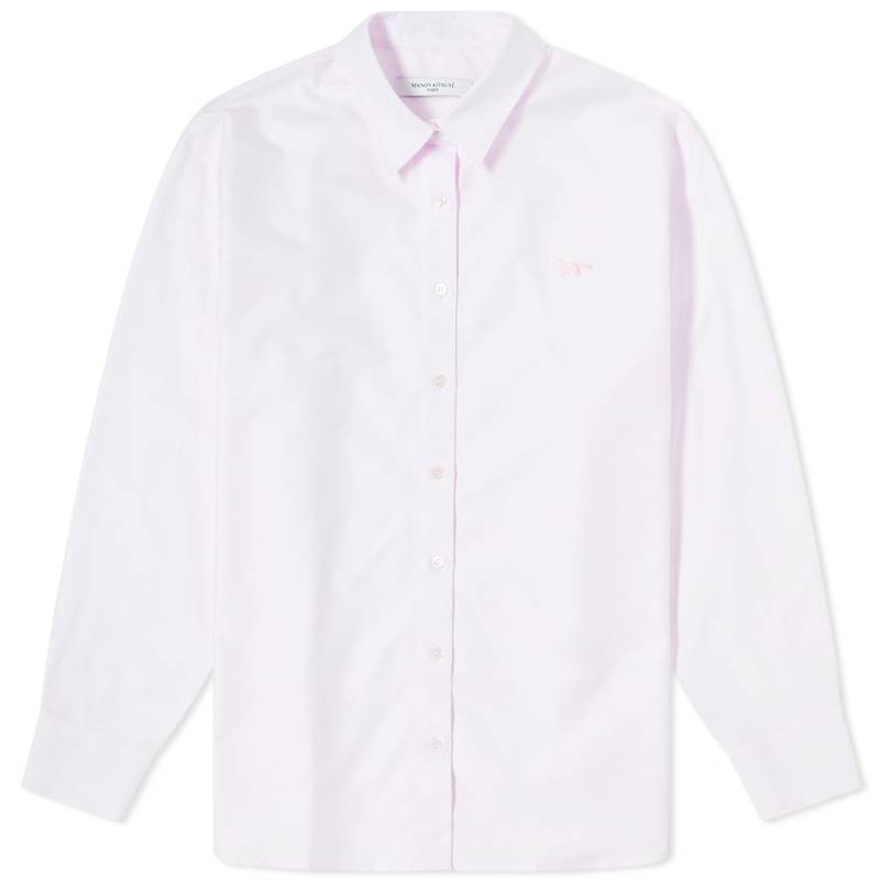 メゾンキツネ レディース シャツ トップス Maison Kitsune Fox Embroidery Classic Shirt Light Pink