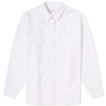 メゾンキツネ レディース シャツ トップス Maison Kitsune Fox Embroidery Classic Shirt Light Pink