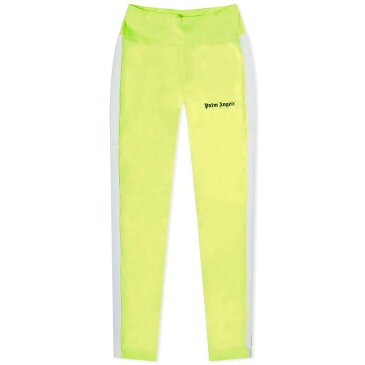 パーム・エンジェルス レディース レギンス ボトムス Palm Angels Track Leggings Yellow Fluo & Black