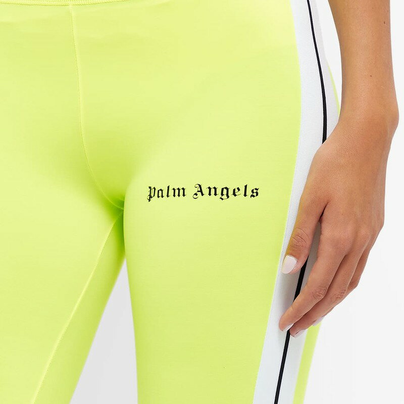 パーム・エンジェルス レディース レギンス ボトムス Palm Angels Track Leggings Yellow Fluo & Black