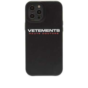 ヴェトモン メンズ PC・モバイルギア アクセサリー VETEMENTS Logo Haute Couture iPhone 12 Pro Max Case Black