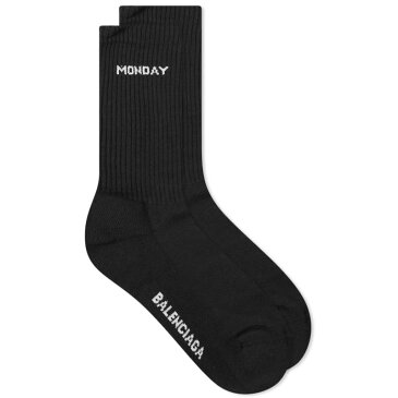 バレンシアガ メンズ 靴下 アンダーウェア Balenciaga 7 Days Sock Set Black & White