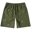 yz oC p Y n[tpcEV[c  By Parra Running Pear Swim Shorts Olive