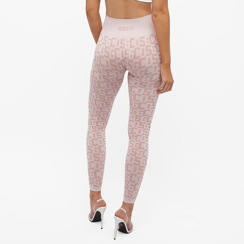 ウォルフォード レディース レギンス ボトムス Wolford x GCDS Monogram Leggings Pink