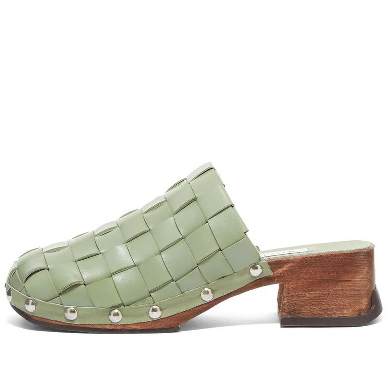 ミスタ レディース サンダル シューズ MIISTA Arlene Woven Leather Mule Eucalyptus