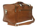 ピエル レザー メンズ ボストンバッグ バッグ Piel Leather Travel Duffel with Side Pockets Saddle