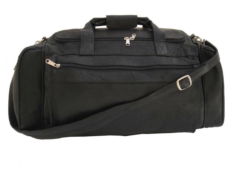 ピエル レザー メンズ ボストンバッグ バッグ Piel Large Leather Duffel Black