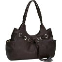 sG U[ Y nhobO obO Piel Leather Braided Hobo Chocolate