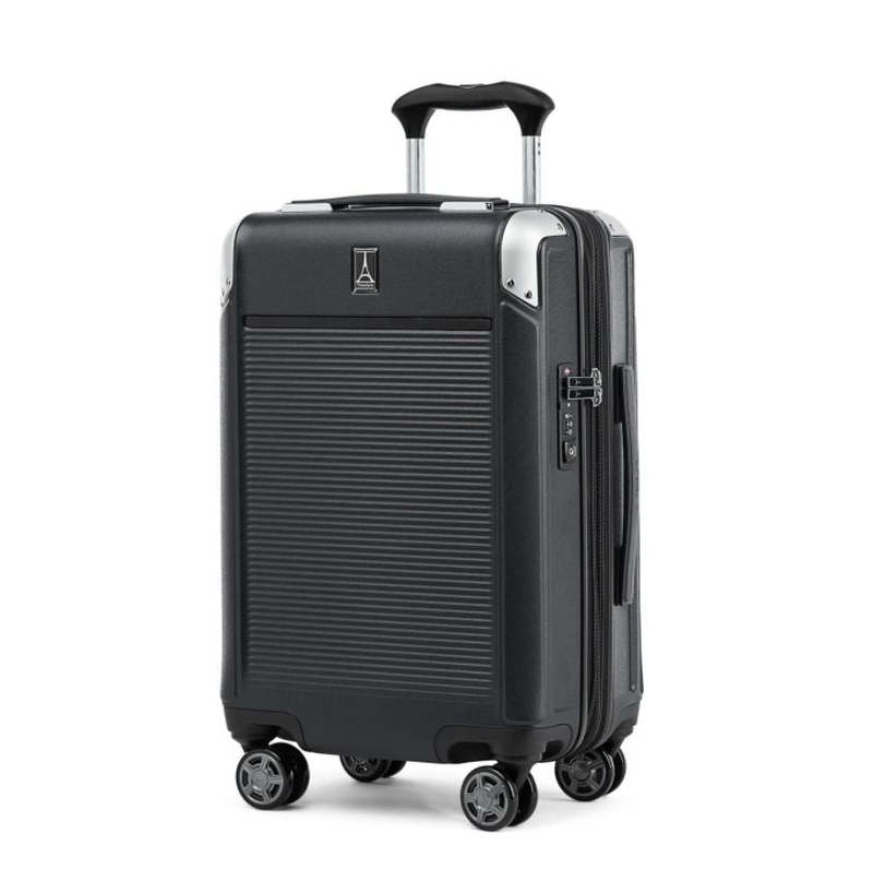 トラベルプロ メンズ スーツケース バッグ Travelpro Platinum Elite Hardside Carry-On Expandable Spinner Shadow Black