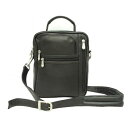 ピエル レザー メンズ ショルダーバッグ バッグ Piel Leather Radio/Video/Camera Bag Black