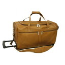 ピエル レザー メンズ ボストンバッグ バッグ Piel Leather Duffel On Wheels Saddle