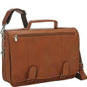 sG U[ Y rWlXn obO Piel Leather Double Loop Expandable Laptop Briefcase Saddle