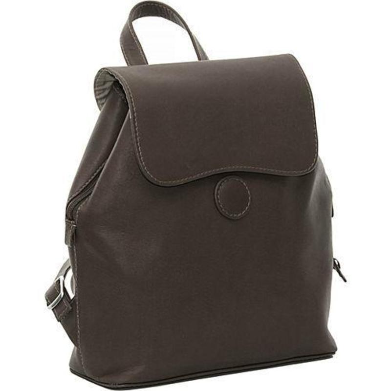 ピエル レザー メンズ バッグ バックパック・リュックサック Piel Leather Flap-Over Button Backpack Chocolate チョコレート