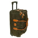 ブリックス メンズ スーツケース バッグ Brics Life 21'' Carry-On Rolling Duffle Olive