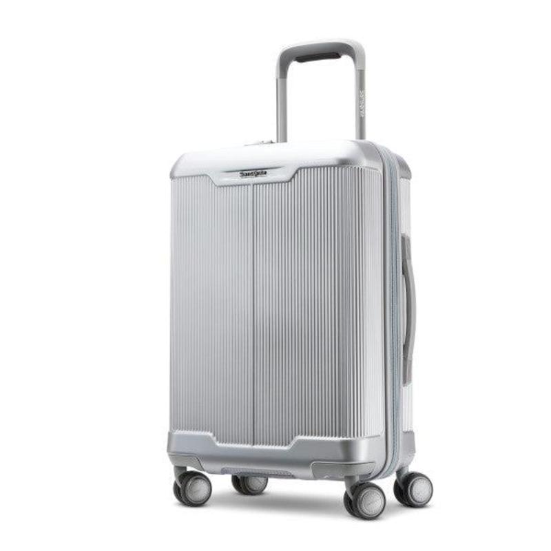 T\iCg Y X[cP[X obO Samsonite Silhouette 17 Hardside Carry-on Expandable Spinner Aluminum Silver